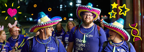 Shine Night Walk participants