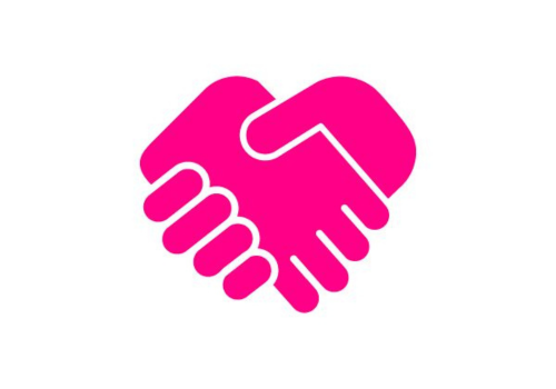 Pink hands shaking Pink hands shaking