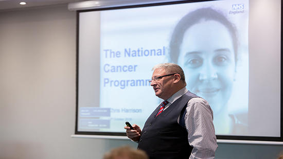 Image of a presentation at a cascade workshop