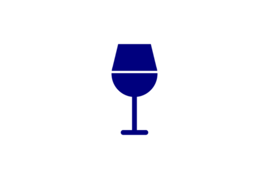 navy wine glass icon