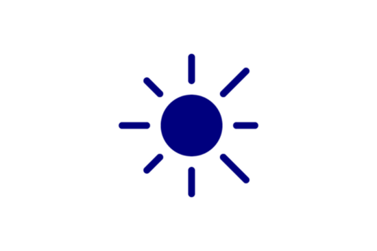 navy icon of sun