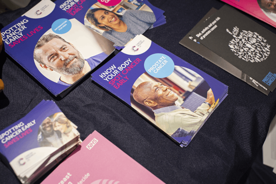 Photo of CRUK leaflets