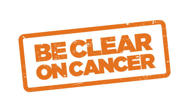 Be Clear on Cancer logo for bowel campaign