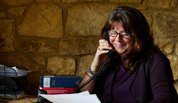 Solicitor working at her desk Solicitor working at her desk