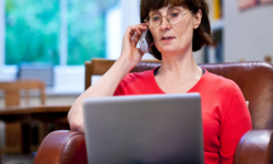lady on phone