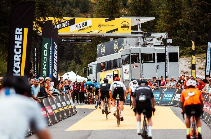 finish line of 2024 Etape Du Tour