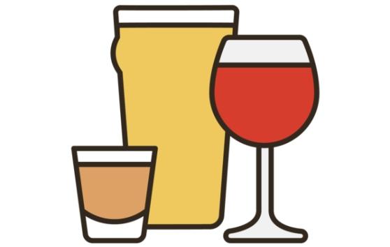 An illustration of alcoholic drinks