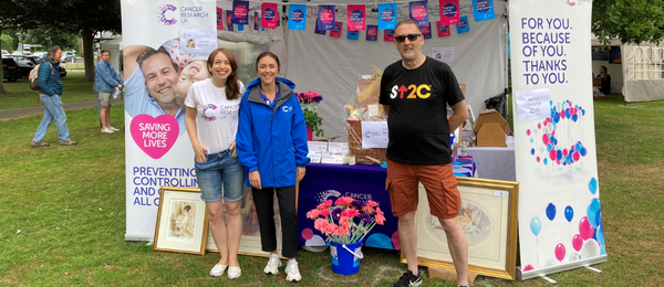 Volunteers at the Art on the Common event 