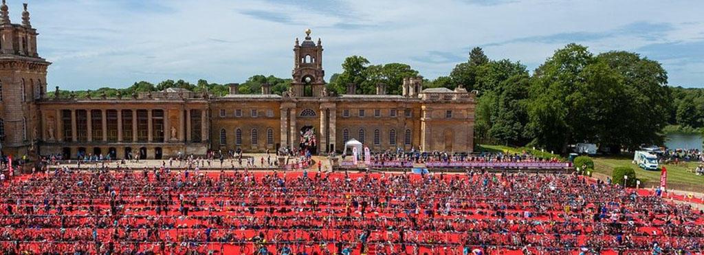 Blenheim Palace set up for the Blenheim Triathlon