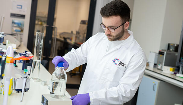 Researcher working in a lab