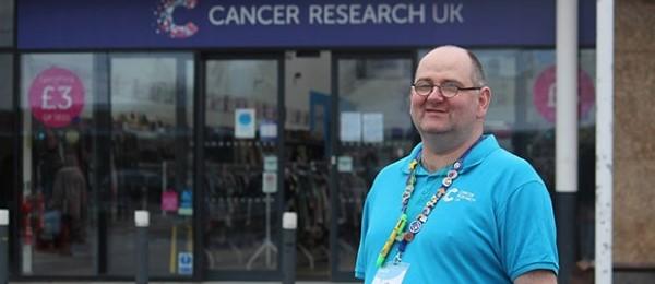 Brett Hadley (shop volunteer) stood outside of Sheffield Superstore