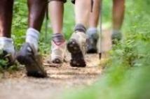 Take on the Big Hike challenge in 2021 Walk All Over Cancer - shoe walking in countryside.
