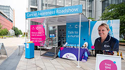 cancer awareness roadshow stall