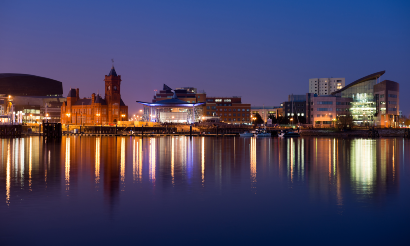 Cardiff at night