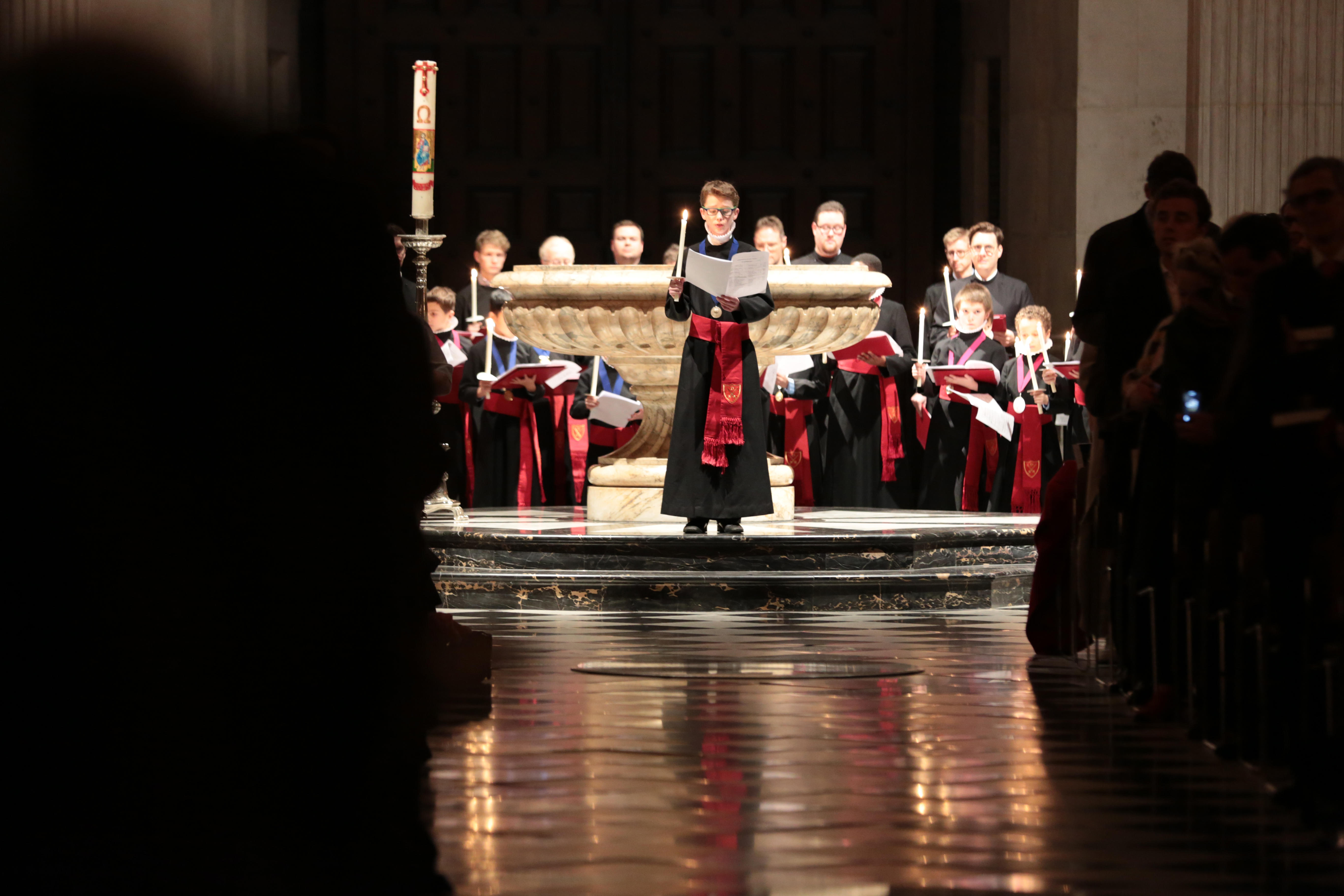 St Paul's Cathedral Choir performing at Cancer Research UK's Carol Concert 2015 St Paul's Cathedral Choir performing at Cancer Research UK's Carol Concert 2015