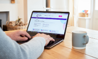 man using a laptop
