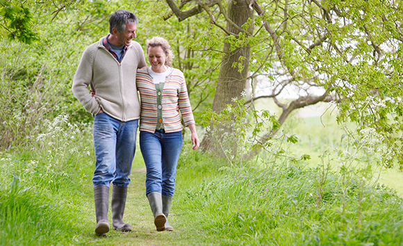 Couple walking
