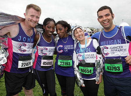 A group of CRUK runners