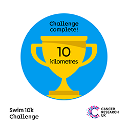 10K milestone badge for the November Swim 10K Challenge