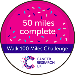 Download Walk 100 miles challenge 50 miles badge