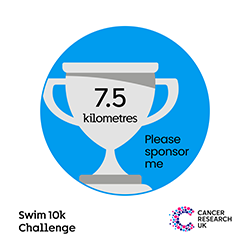 7.5K milestone badge for the November Swim 10K Challenge