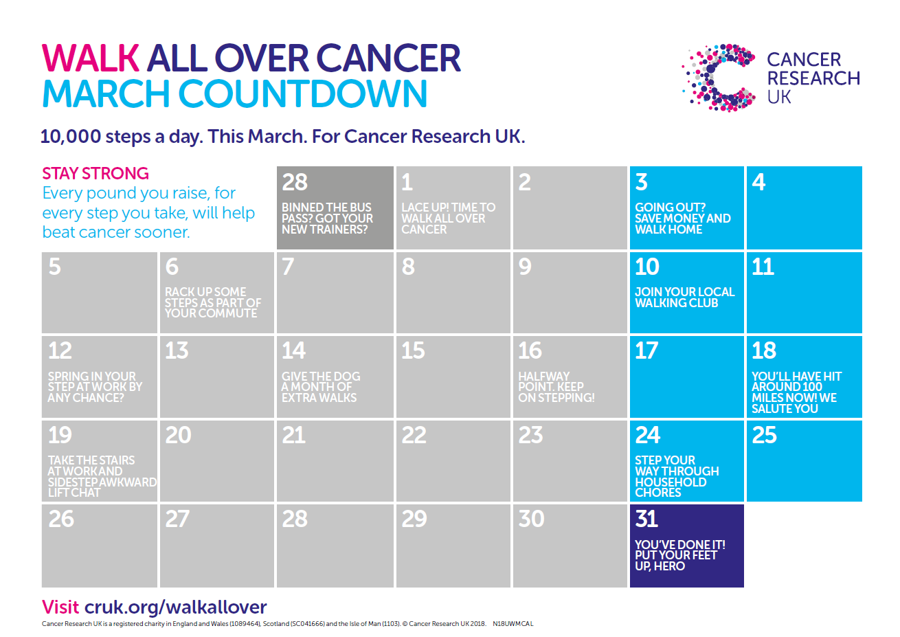 Walk All Over Cancer Fundraising Ideas | Cancer Research UK1310 x 927