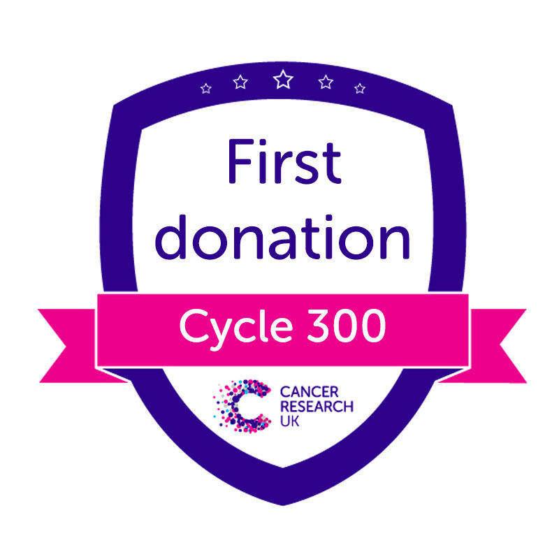 Cycle 300 - first donation badge Cycle 300 - first donation badge