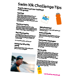 Fundraising pack Challenge Tips - Swim 10K November Challenge