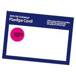 Fundraising pack pledge card - Swim 10K November Challenge