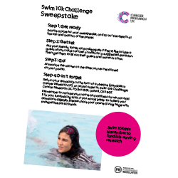 Fundraising pack sweepstake steps - Swim 10K November Challenge