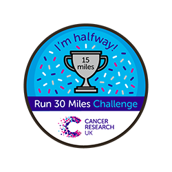 Run 30 Halfway Badge Run 30 Halfway Badge