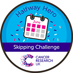 Skipping Challenge Halfway hero badge