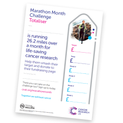 Totaliser poster - Marathon Month Challenge Totaliser poster - Marathon Month Challenge