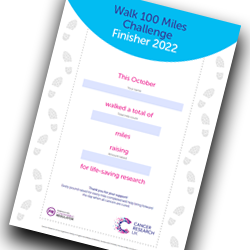 Walk 100 Miles Finisher