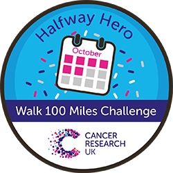 Walk 100 Halfway hero