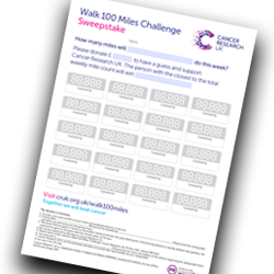 Walk 100 Miles Sweepstake