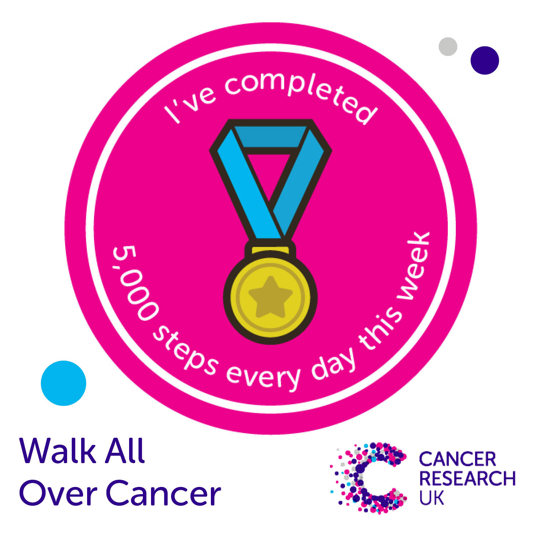 WAOC 5,000 steps finisher badge