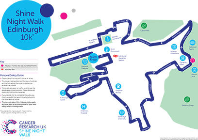 Shine Night Walk map