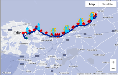 Edinburgh Marathon route map