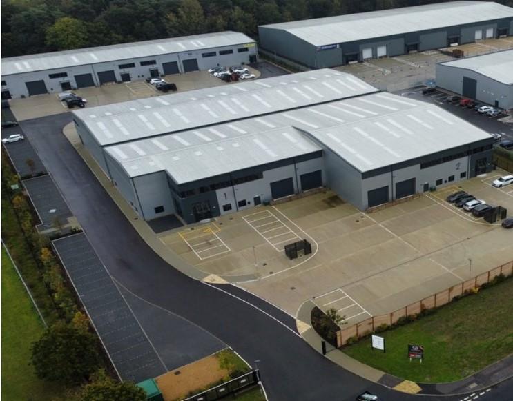 Aerial shot of Fleet Regional Distribution Centre