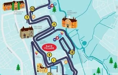 Oxford half marathon route map