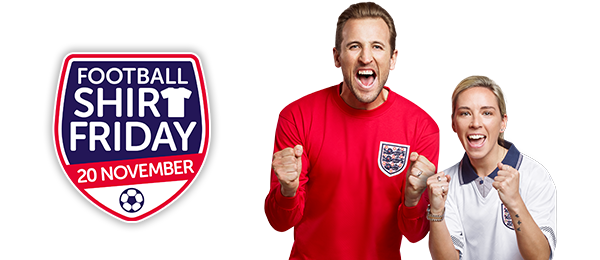 Football Shirt Friday 2020 Football Shirt Friday banner with Harry Kane and Jordan Nobbs