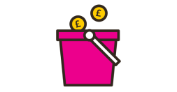 Fundraise for Cancer Research UK Fundraising bucket illustration