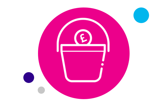image of pink money box