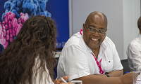 Patient panel members at a panel meeting