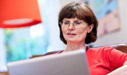 Woman reading over executor information