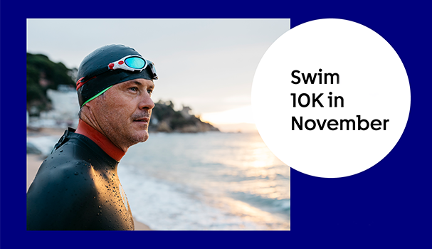 Man by the sea - swim 10k Challenge