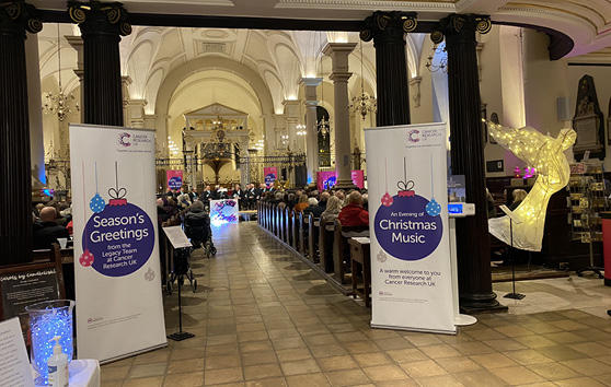 Derby Evening of Christmas Music event, supporters are finding out more on how Gifts in Wills save lives. 