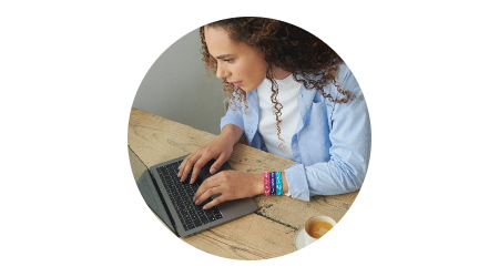 Woman and laptop