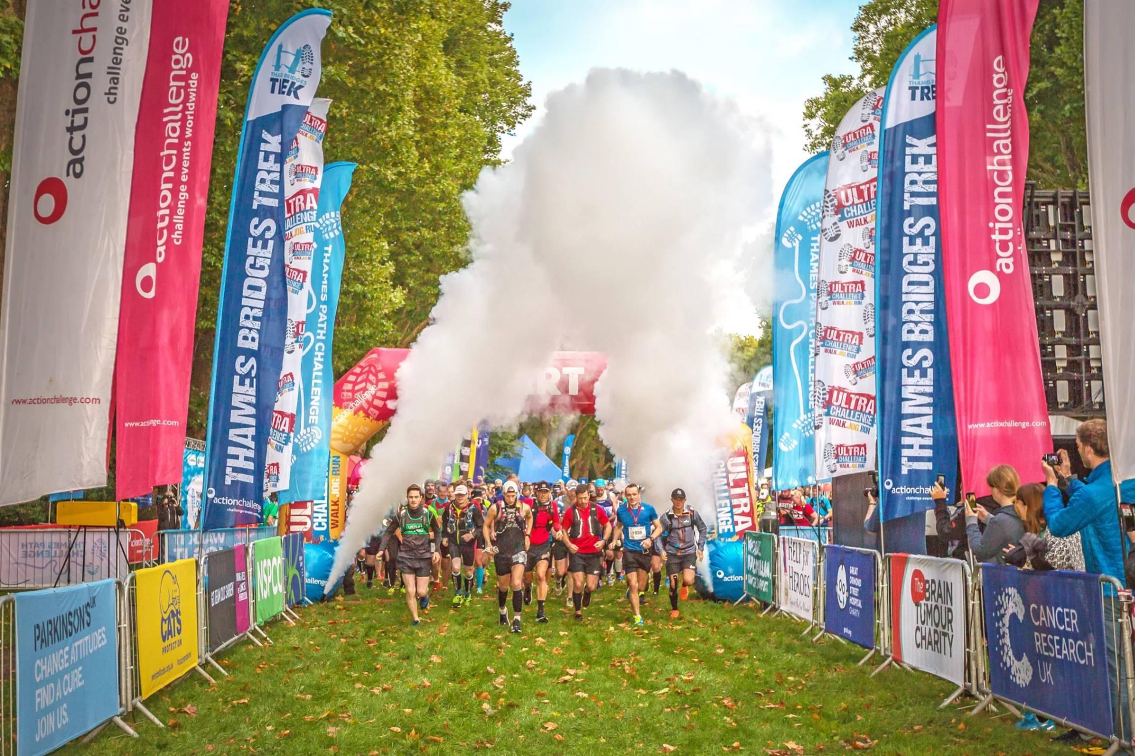 Thames Path Challenge start line